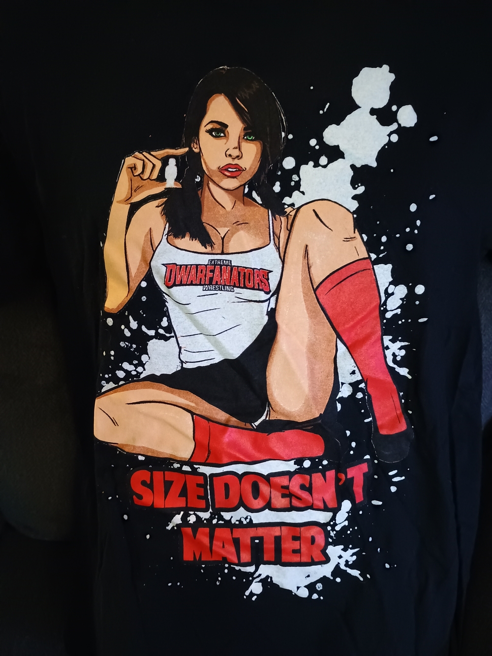 Extreme Dwarfanators Wrestling T Shirt Medium Size Doesn’t Matter Graphic Tee